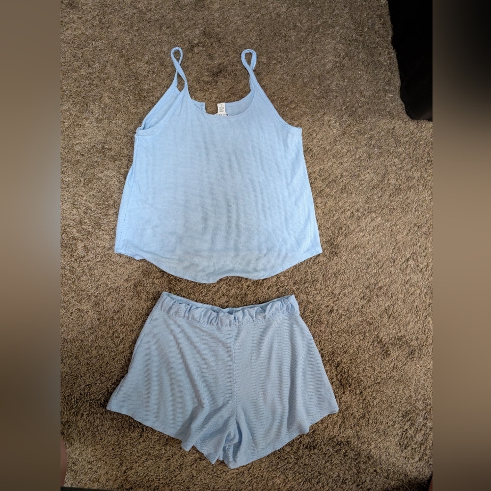 Athleta Waffle Lounge Set – Pale Blue | Women’s Size Small - Picture 3 of 5